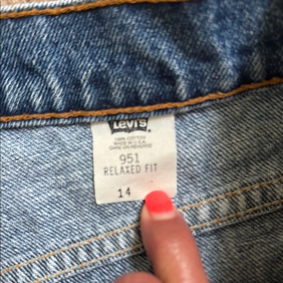 Levi's Blue Denim Women’s Vintage Style 951 Jean Shorts 100% Cotton - Picture 7 of 7